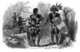 Malaysia / Sarawak : 'Dayaks in their War Dress', Illustrated London News (1864)